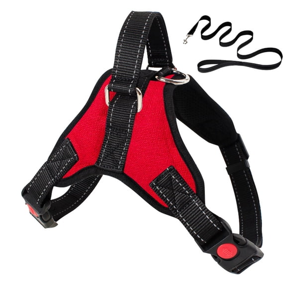 No Pull Dog Harness with Handle, Reflective Adjustable Vest for Small Medium Large Dogs Walking Training Traveling S Size