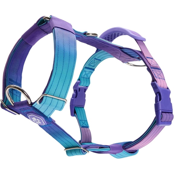 No Pull Dog Harness with Handle for Large Dogs, Heavy Duty Adjustable Y Shaped Padded Halter Design with Front Clip, 90s Retro