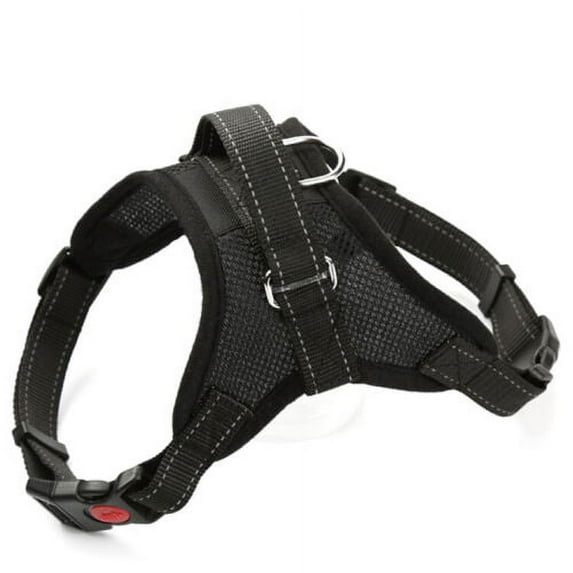 No Pull Dog Pet Harness Adjustable Control Vest Dogs Reflective Multitiple Color - Extra Large Black