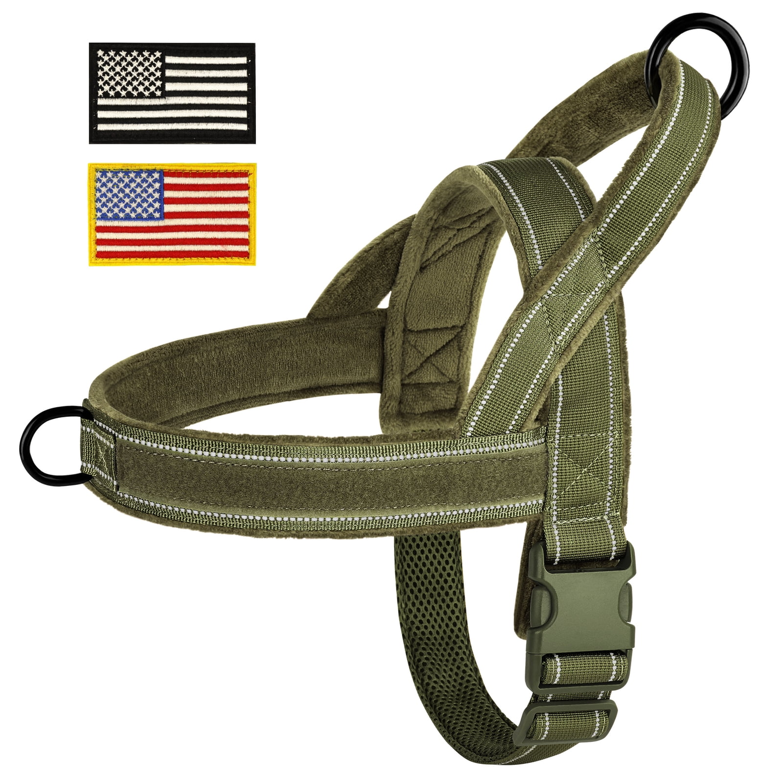 No Pull Dog Vest Harness with Soft Padded Plush Reflective Strip Escape Proof and Quick Fit