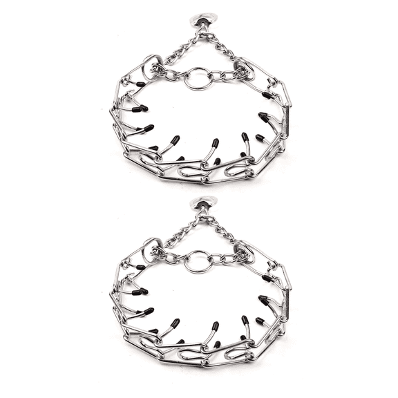 Dog Training Collar, Adjustable Prong, Quick Release, 2 Pack L