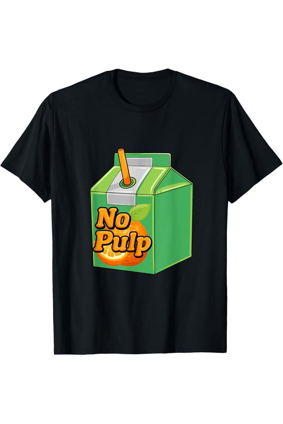 No Pulp Orange Juice Box Orange Slice Fruit Orange Lover T-Shirt