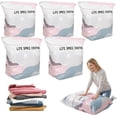 thumbnail image 1 of No-Pump Vacuum Storage Bags, 2026 New Cube Compression Space Saver Bags, Upgrade Large Storage Compression Bags No-Pump 3D Vacuum Storage Bags for Clothes, Comforters, Blankets (19.6 * 27.5-5PCS), 1 of 6