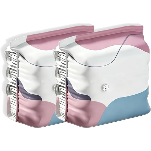 No-Pump Vacuum Storage Bags, Press & Seal, Reusable, for Clothes & Bedding