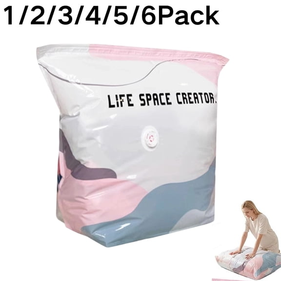 No‑Pump Vacuum Storage Bags, Upgrade Self-Exhaust Compression Organizer, Large Capacity Cube Storage Pouches, Dust Resistant Storage Solution For Comforters, Winter Apparel And Bedroom Tidying