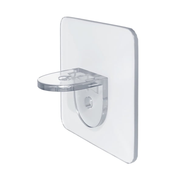 No-Punch Adhesive Partition Bracket for Cabinet, Non-Marking Laminate Fixing & Right Angle Support for Shelves, 2.36x2.36x0.78 inch