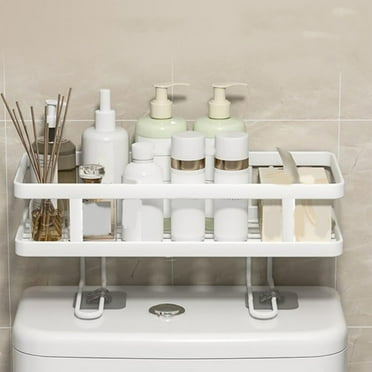 No Punch Toilet Tank Shelf Organizers With Toilet Paper Storage, Multi-Functional Bathroom Storage Rack, Above Toilet Shelf, Toilet Tank Shelf