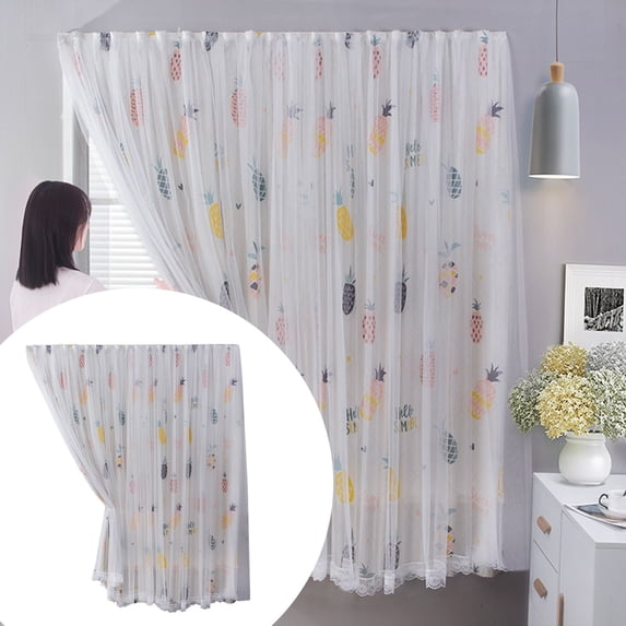 No Punching With Yarn Curtain Translucent Impervious To People Yarn Curtain Fabric Polyester Curtains,C,Cloth
