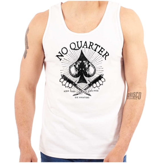 No Quarter Flag Mercy Defend Freedom Plus Size Graphic Tank Top Brisco Brands 2X