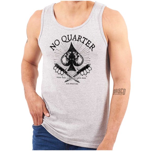 No Quarter Flag Mercy Defend Freedom Tank Top T Shirts Men Women Brisco Brands S