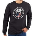 thumbnail image 1 of No Quarter Given Skull American Flag Long Sleeve TShirt Men Women Brisco Brands S, 1 of 6
