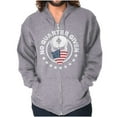 thumbnail image 1 of No Quarter Given Skull American Flag Zip Up Hoodie Men's Women's Brisco Brands S, 1 of 6