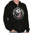 thumbnail image 1 of No Quarter Given Skull American Flag Zip Up Hoodie Men's Women's Brisco Brands S, 1 of 6