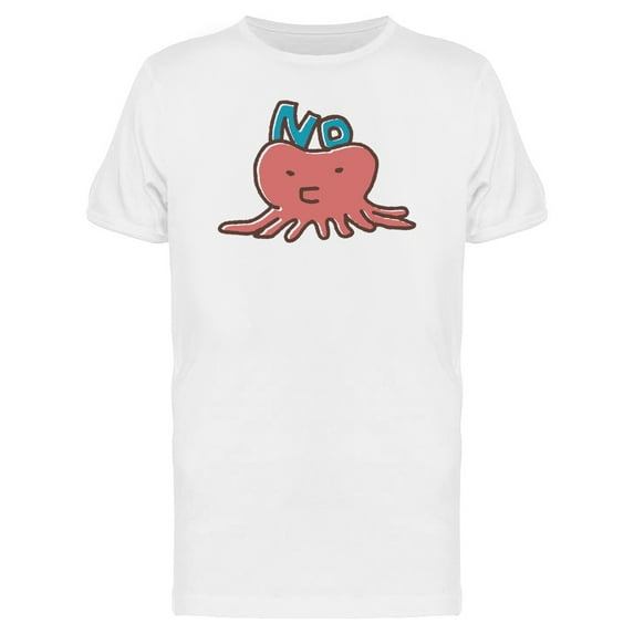 No, Quote And Octopus Doodle T-Shirt Men -Image by Shutterstock, Male Large