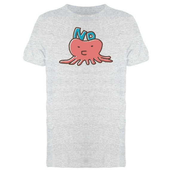 No, Quote And Octopus Doodle T-Shirt Men -Image by Shutterstock, Male Medium