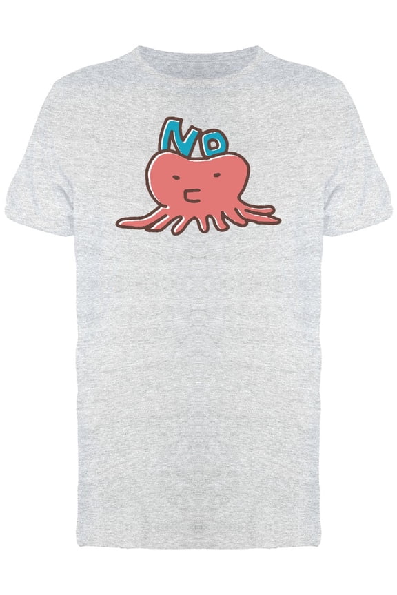 No, Quote And Octopus Doodle T-Shirt Men -Image by Shutterstock, Male Small