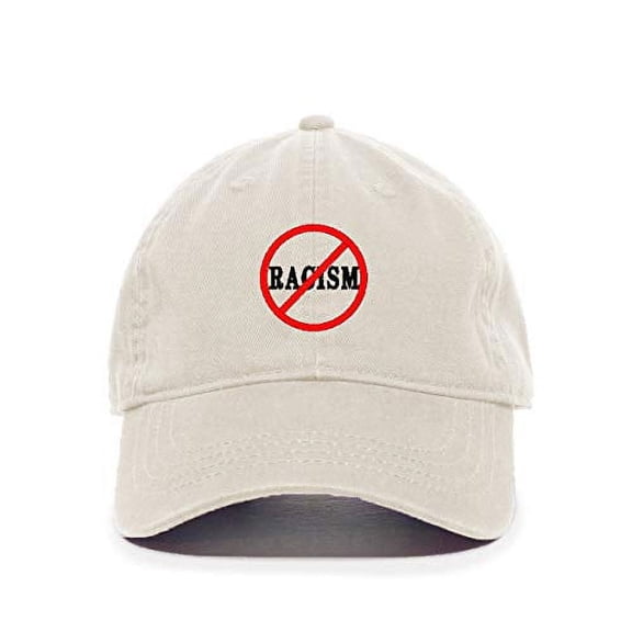No Racism Baseball Cap Embroidered Cotton Adjustable Dad Hat