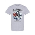 thumbnail image 1 of No Regret Shark Slogan T-Shirt Men -Image by Shutterstock, Male x-Large, 1 of 2