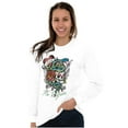 thumbnail image 1 of No Regrets Skull Snake Rose Tattoo Long Sleeve TShirt Men Women Brisco Brands L, 1 of 6