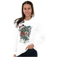thumbnail image 1 of No Regrets Skull Snake Rose Tattoo Long Sleeve TShirt Men Women Brisco Brands S, 1 of 6