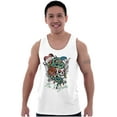 thumbnail image 1 of No Regrets Skull Snake Rose Tattoo Plus Size Graphic Tank Top Brisco Brands 2X, 1 of 5