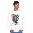 thumbnail image 1 of No Regrets Skull Snake Rose Tattoo Unisex Plus Fleece Graphic Sweatshirt Brisco Brands 2X, 1 of 5