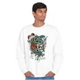 thumbnail image 1 of No Regrets Skull Snake Rose Tattoo Unisex Plus Fleece Graphic Sweatshirt Brisco Brands 4X, 1 of 5