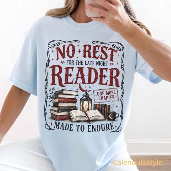 No Rest For Late Night Readers Tee, Late Night Readers Club Shirt, Tired Book Club, One More Chapter Reading, Bookworm Lover