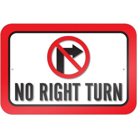 No Right Turn Sign