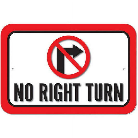 No Right Turn Sign
