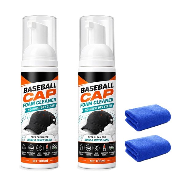 No-Rinse Baseball Cap Foam Cleaner for All Types of Hats