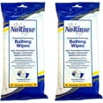 thumbnail image 1 of No-Rinse Bathing Wipes by Cleanlife Products (Pack of 2), Premoistened and Aloe Vera Enriched for Maximum Cleansing and Deodorizing - Microwaveable, Hypoallergenic and Latex-Free (8 Wipes), 1 of 2