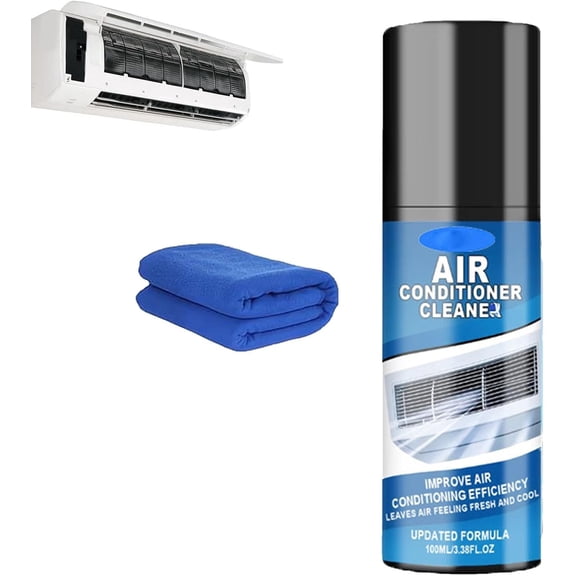 No-Rinse Foaming AC Cleaner Spray, Air Conditioner Cleaner, Improves Cooling & Air Quality, Odor Eliminator (1PC, 100ml)