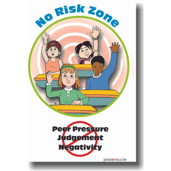 No Risk Zone 2 - Motivational Classroom School Poster