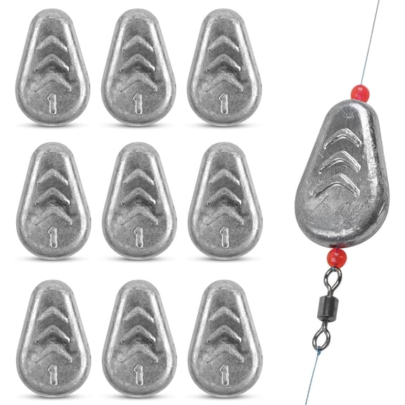 No Roll Sinkers Fishing Weights,Inline Flat Sinkers No Snag Slip Disc Weights Saltwater Fishing Weight Gear Catfish Tackle Surf River