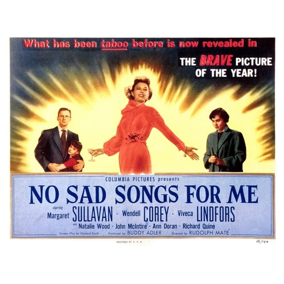 No Sad Songs For Me U Movie Poster Masterprint