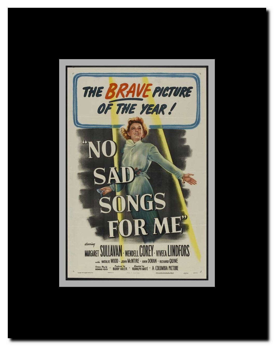 No Sad Songs for Me Framed Movie Poster