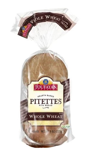 VSM Whole Wheat Pitettes Pita Bread | , Naturally Vegab (3 Pack, 24 Pitas Total)