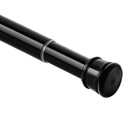 No Sectionalembly Tension Curtain Rod 28-48 Inch 1" Diameter Spring Long Adjustable Shower Rods For Bathroom Windows Closet Drilling Rust Black