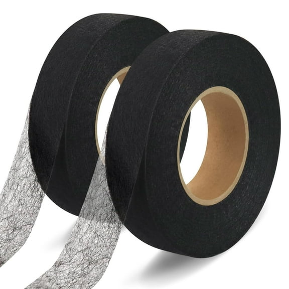 No Sew Hemming Tape Fabric Adhesive 1 Inch x 70 Yards, 2 Rolls Iron On Fusible Bonding Web for Curtains, Pants, and Clothing