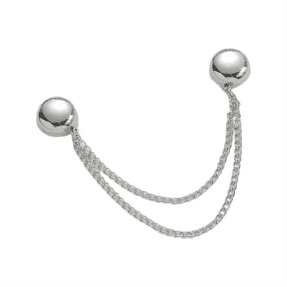 No-Sew Magnetic Clothing Clips, Strong Grip Adjustable Button Pins Cuff Helper for Men & Women, Quick Fix for Hems Jeans Trousers to Prevent Dragging, 1 Pack Metal Clips