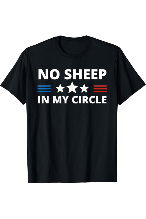 No Sheep In My Circle Conservative US Flag T-Shirt