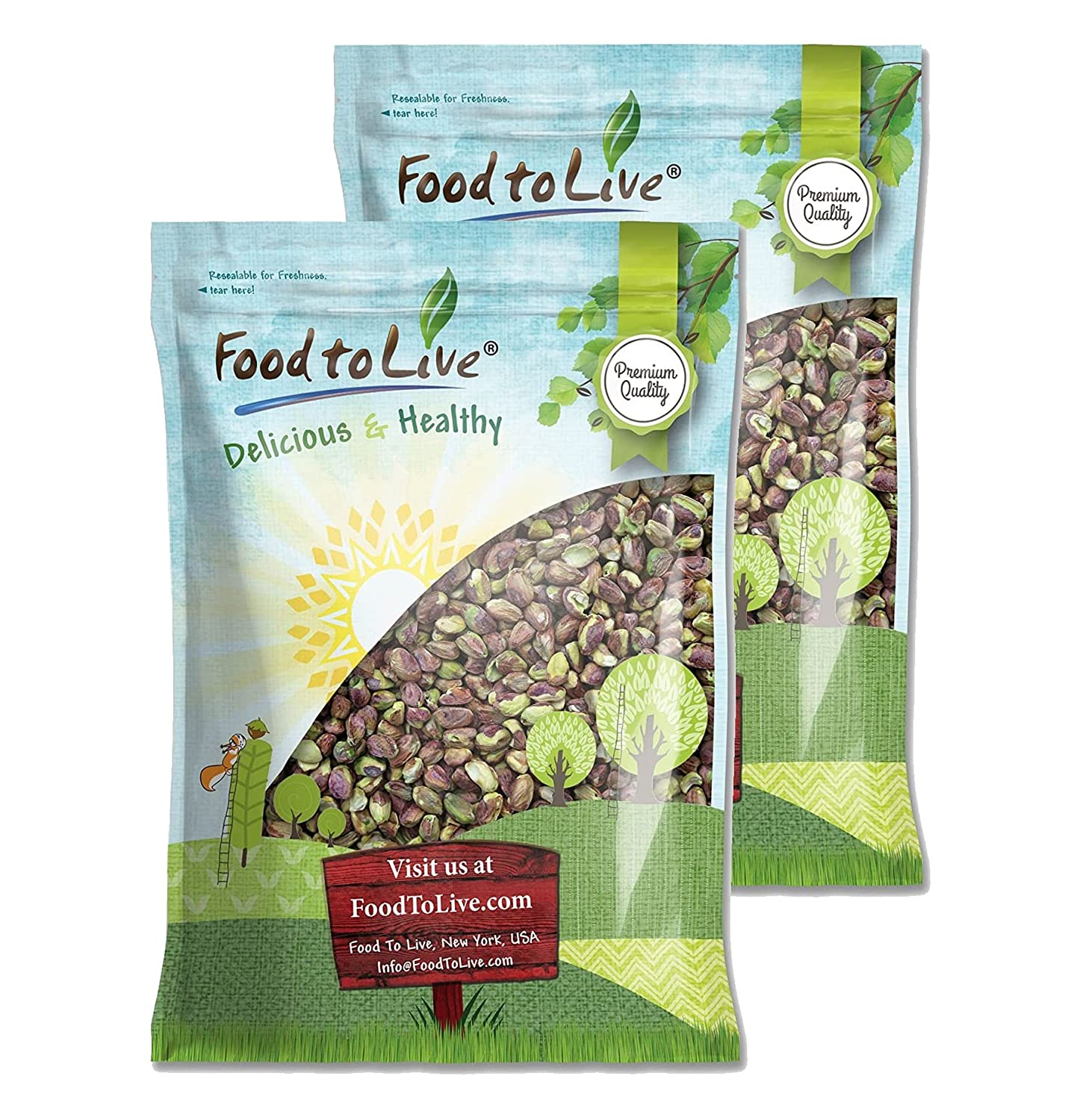 No Shell Pistachios, 25 Pounds Unsalted, Kernels, Sirt, Bulk