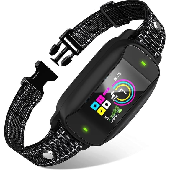 No-Shock Bark Collar for Large Dogs - Rechargeable Smart Anti-Bark Collar with Beep & Vibration Modes, 5 Adjustable Sensitivity Levels, Safe Humane No-Bark Training Collar for Large Breeds