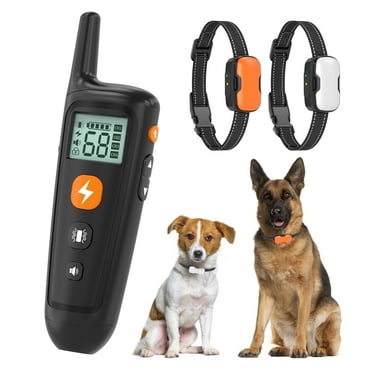No Shock Collars for 2 Dogs with Remote 1000ft, Waterproof & 3 Modes Beep Vibration, Dog Training Collar for Large Medium Small, Black