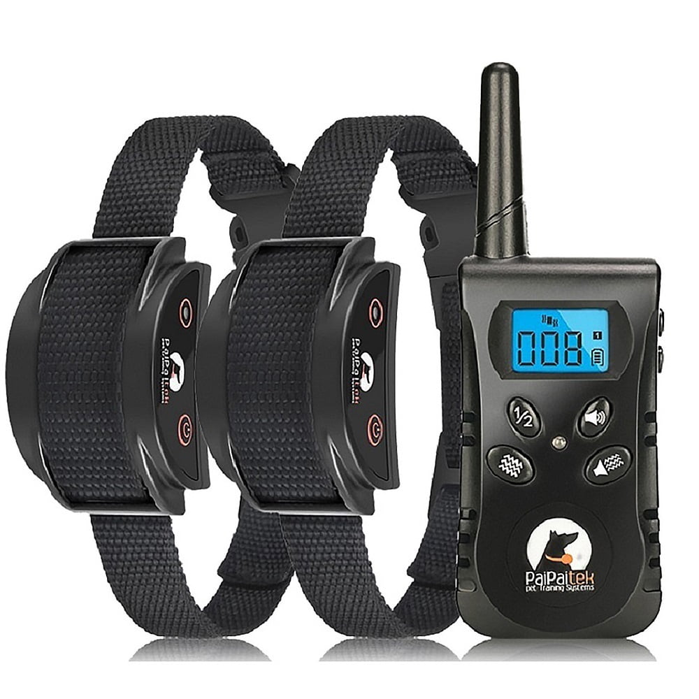 No Shock Dog Training Collar,Black Nylon Collar,Rechargeable&Waterproof