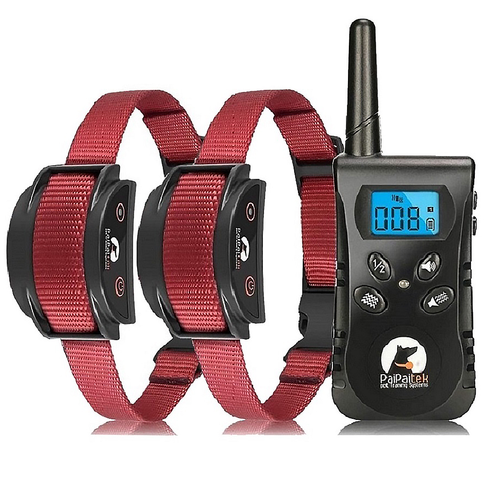 No Shock Dog Training Collar For 2 Dogs Red Nylon Collar Rechargeable Waterproof Dog Vibration Collar with Remote 1600Ft Range Dog Bark Collar for Small Medium Large Dogs Walmart