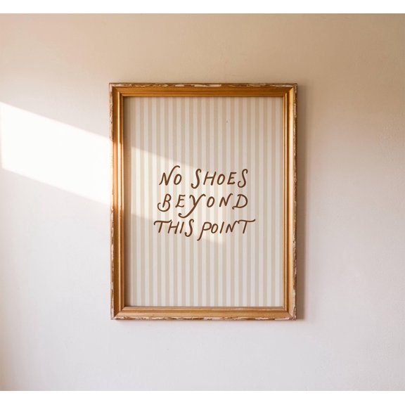 No Shoes Entryway Wall Art Welcome Home Decor Living Room Bedroom Office