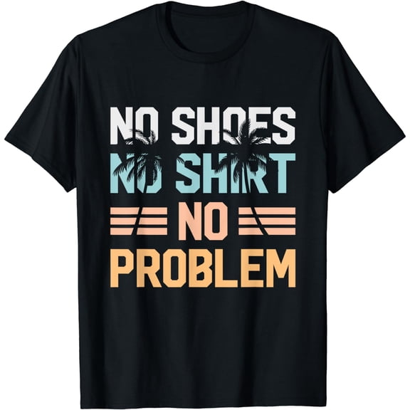No Shoes Shirt No Problem Tshirt Coconut Tree Country Music T-Shirt