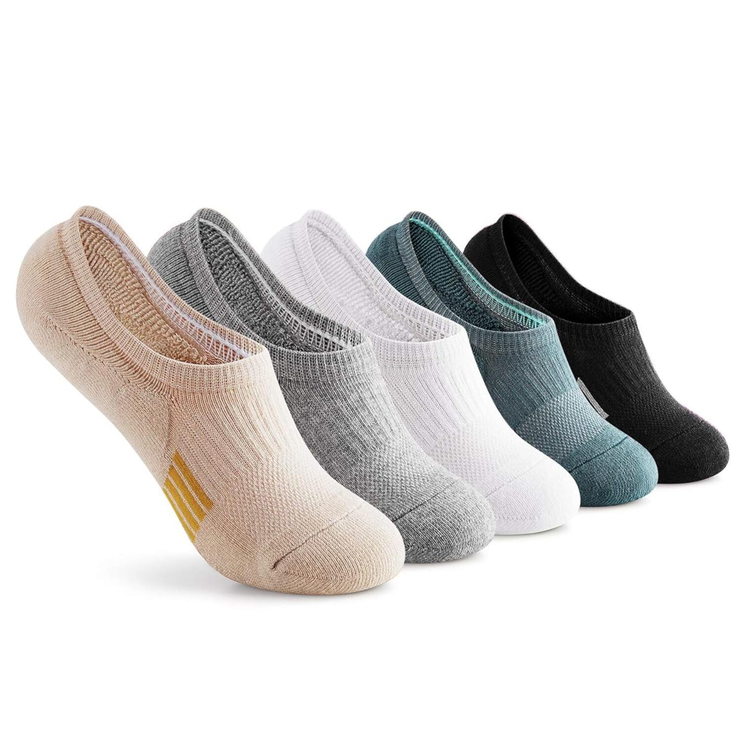 No Show Ankle Socks for Women - 5-Pairs Cushioned  Breathable for Running  Casual Wear